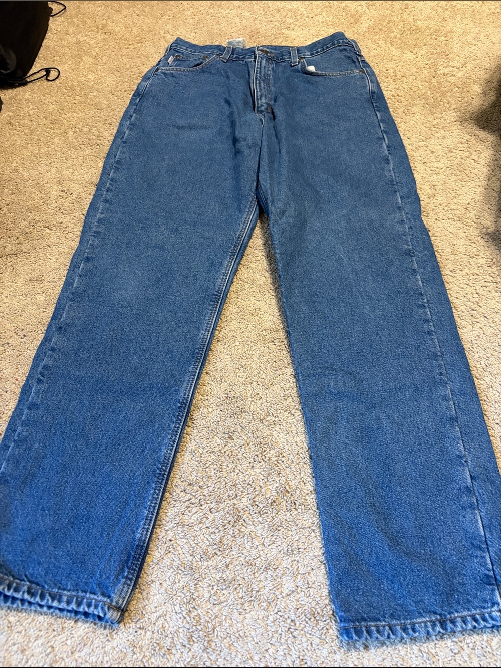 Carhartt Relaxed Denim Jeans 36x34 Flannel lined